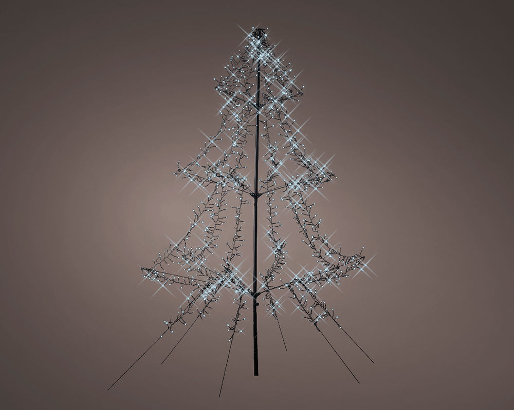 Kaemingk LED Light-Up Cluster Tree With 1200 Lights And 8 Functions Outdoor