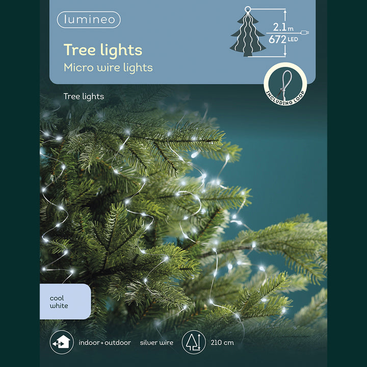 Kaemingk Micro LED Cool White Tree Bunch Lights  (210cm)