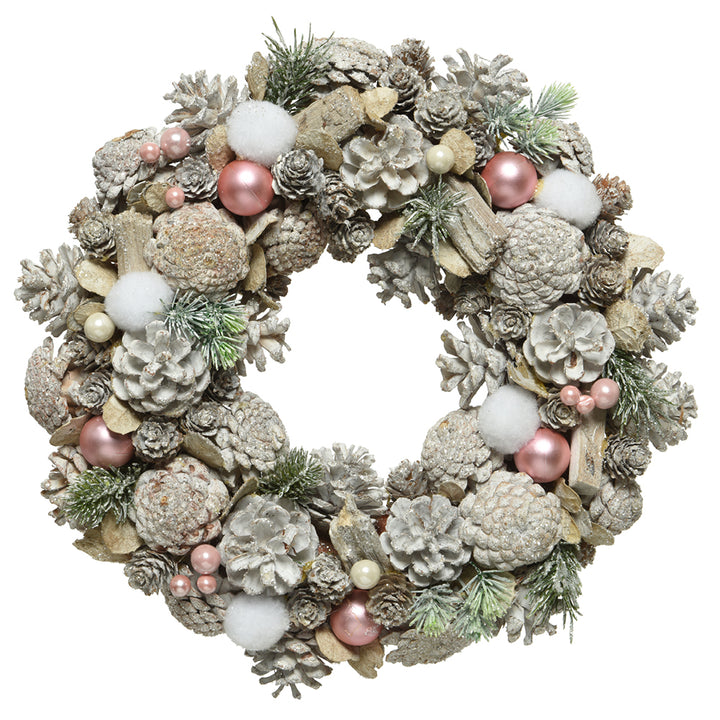 Kaemingk Frosted Pinecone Wreath (34cm)