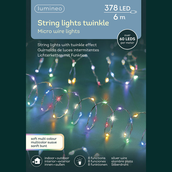 Kaemingk Micro LED Soft Muti-Colour Twinkle Extra Dense (600cm)