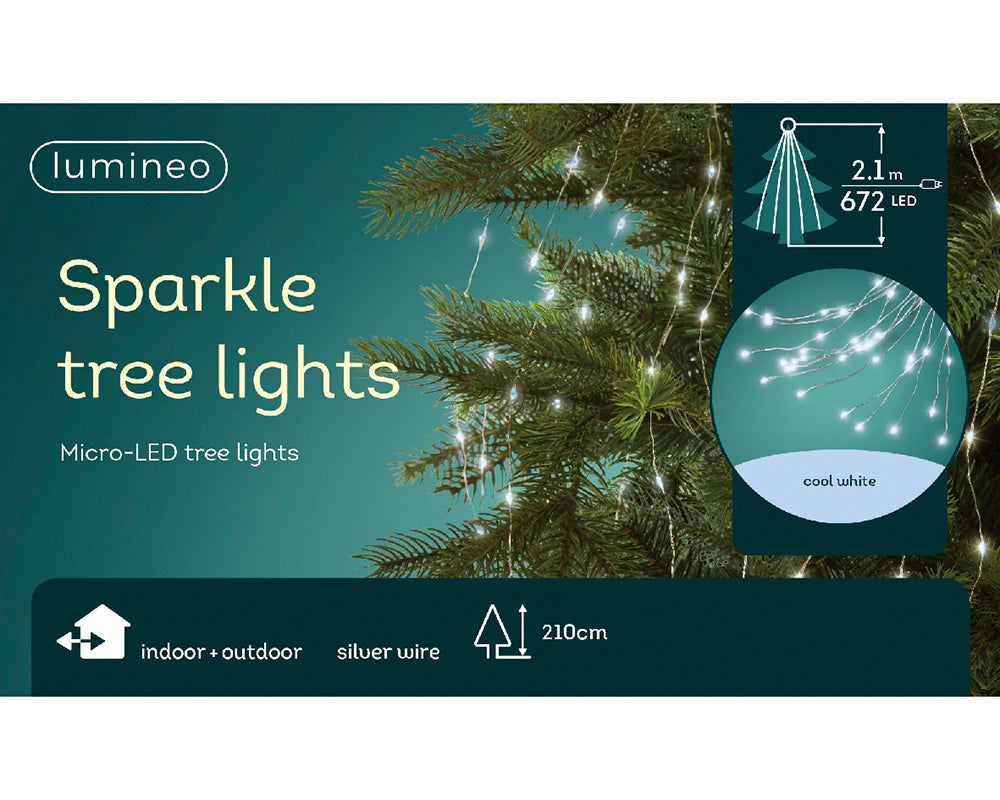 Kaemingk Micro LED Cool White Tree Bunch Lights  (210cm)